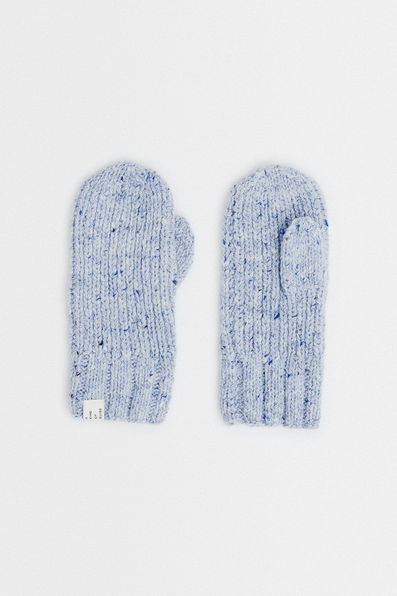 MOTUPE HANDKNITTED MITTENS - BLUE GIN