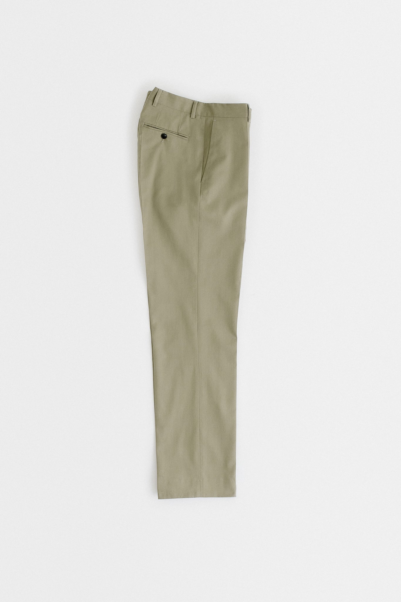 RELAXED TAILORED TROUSERS - CHALK GREEN