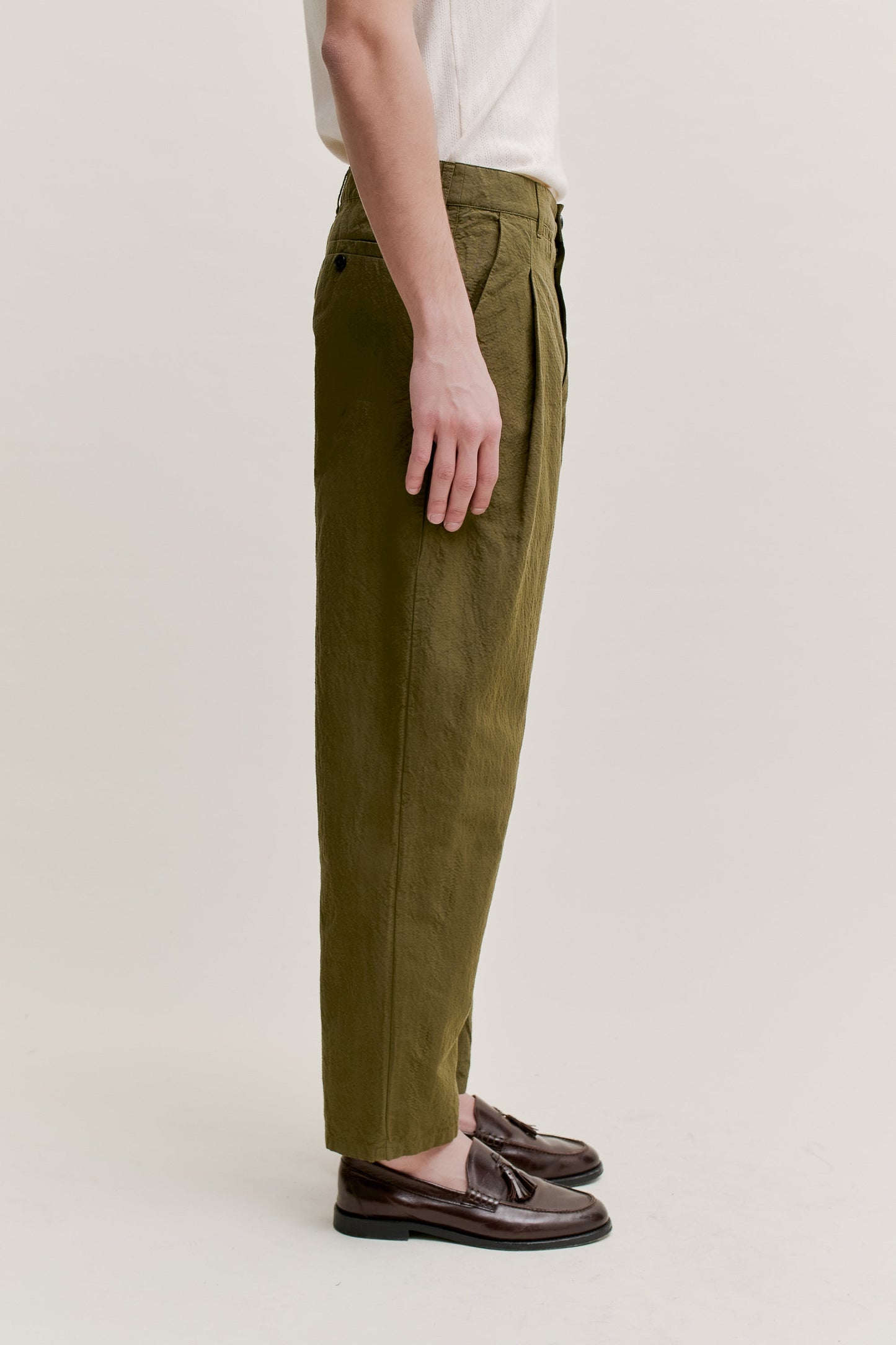 FOLDED WIDE TROUSERS