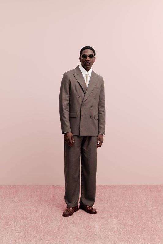 DOUBLE BREASTED PEAK BLAZER