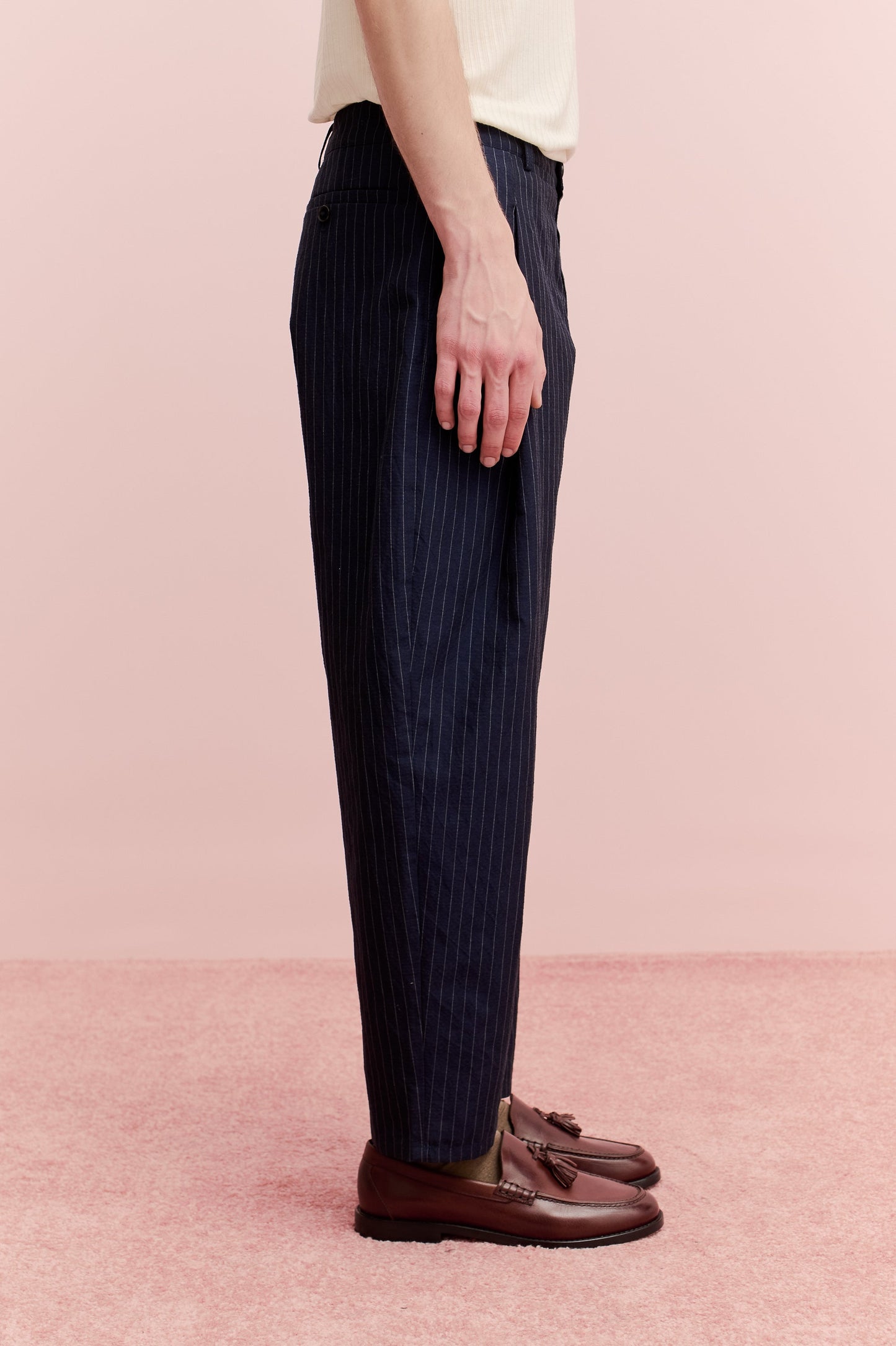 FOLDED WIDE TROUSERS