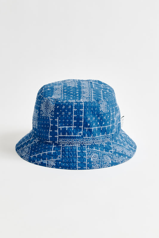 BUCKET HAT - INDIGO PAISLEY