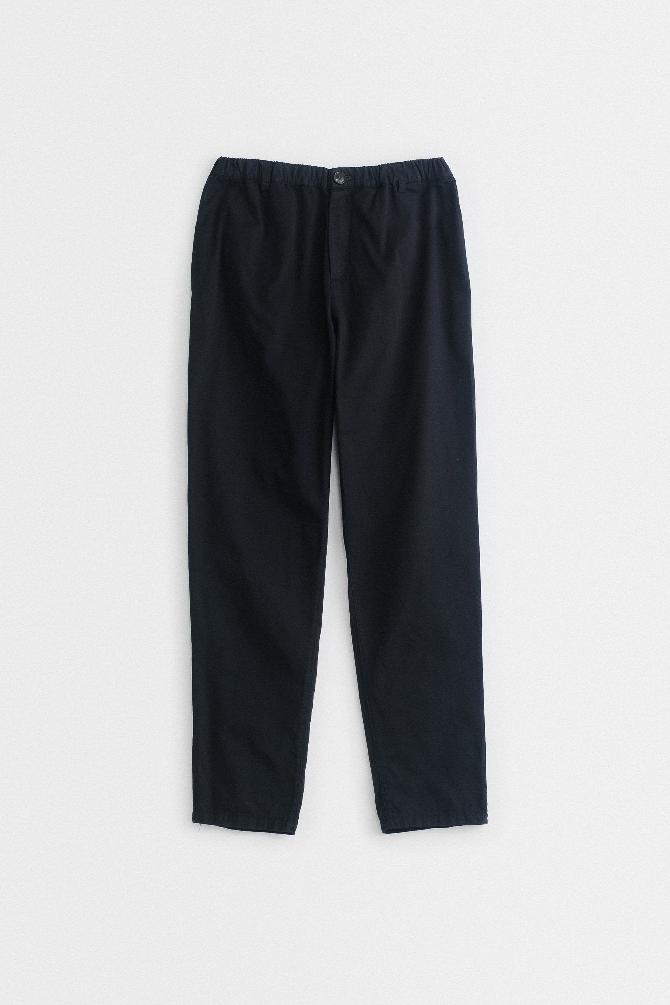 ELASTICATED WIDE TROUSERS - BLACK