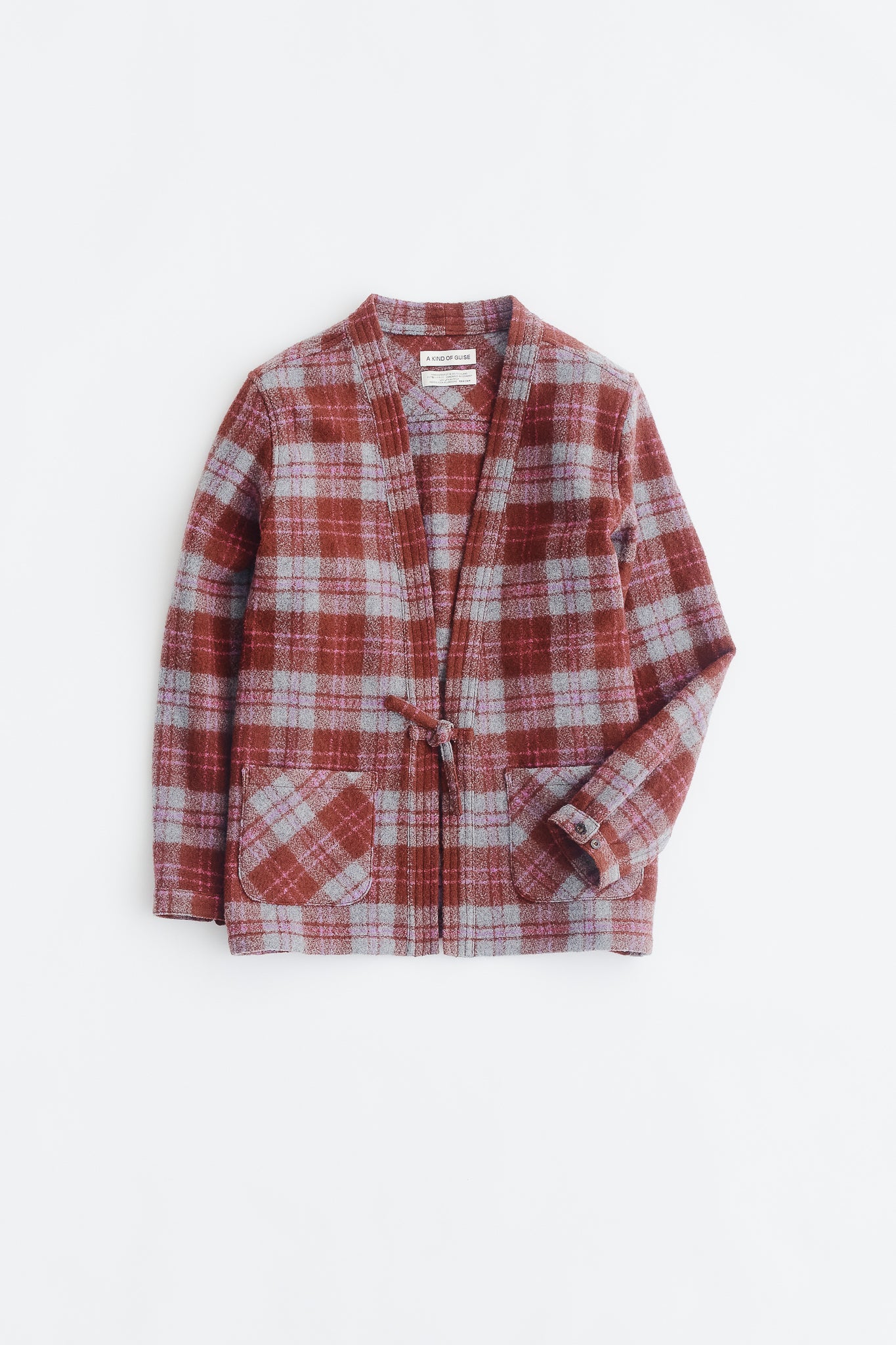 KOHAKU CARDIGAN - RUSTY ROSE CHECK