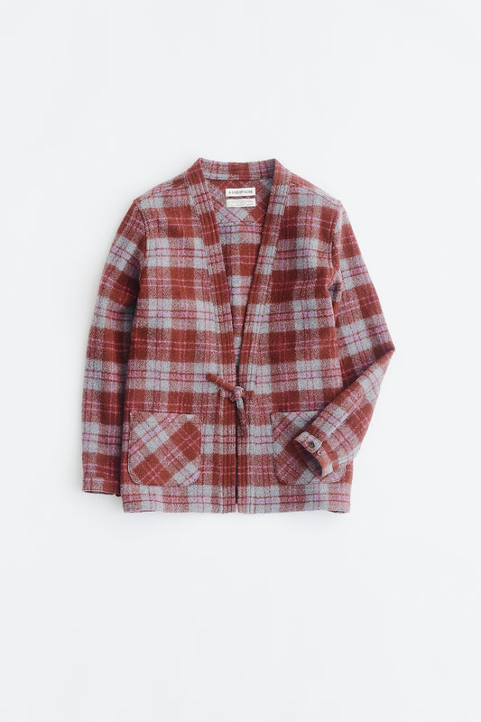 KOHAKU CARDIGAN - RUSTY ROSE CHECK