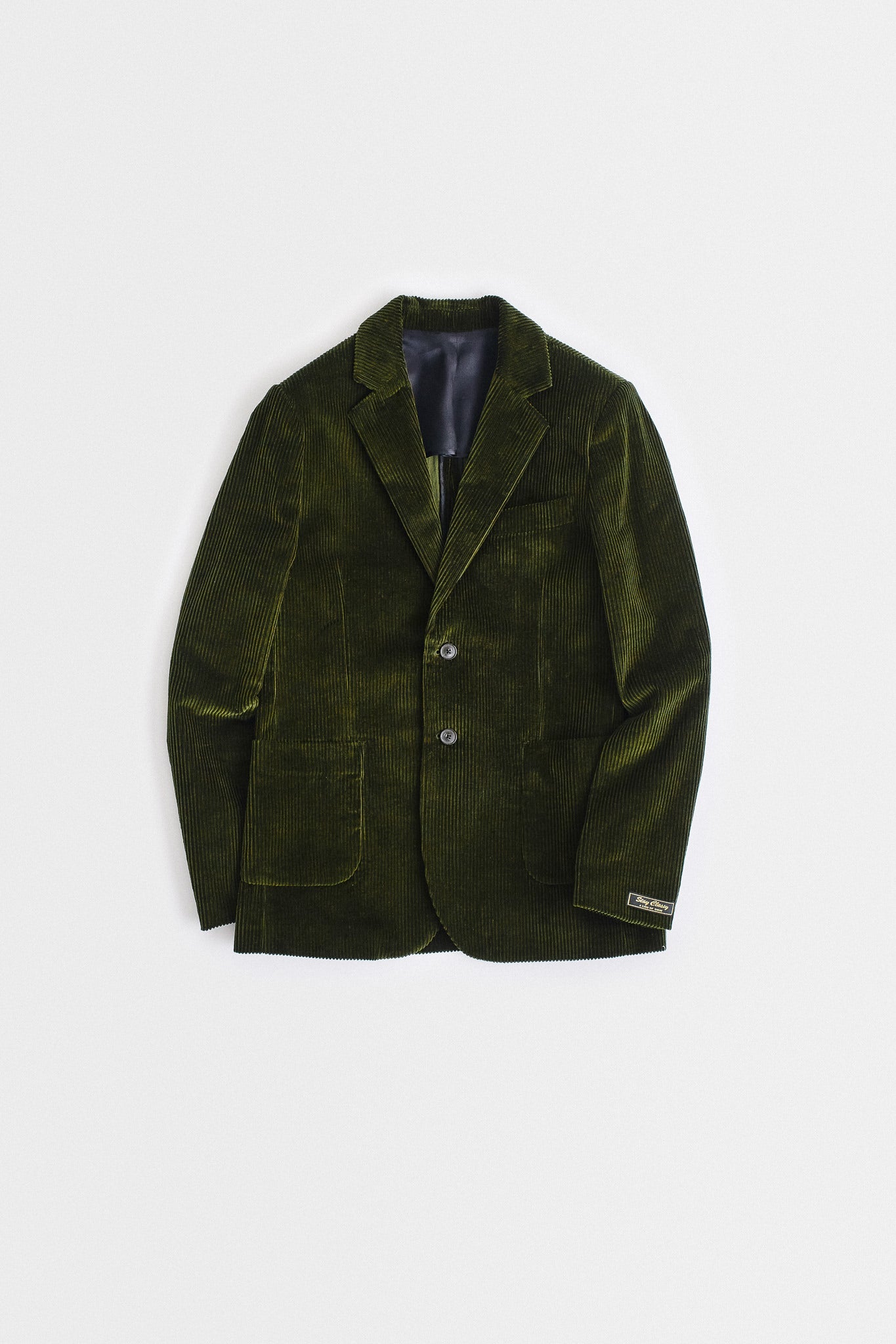 RELAXED NOTCH BLAZER - OLIVE CORDUROY