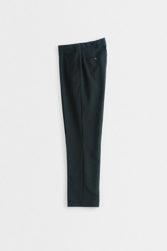 RELAXED TAILORED TROUSERS - DARK GREEN