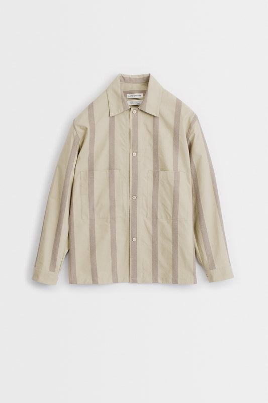 SAYAN SHIRT JACKET - NUTMEG STRIPE