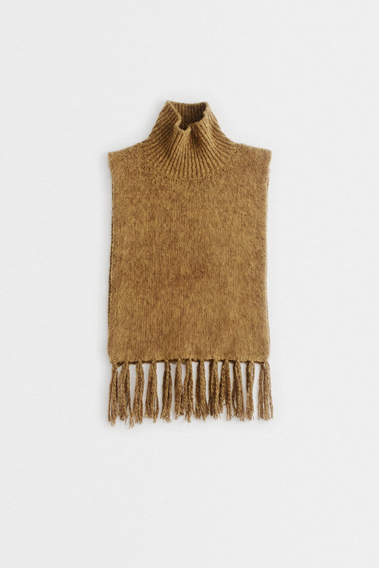 SECHURA ROLLNECK SCARF - MUSTARD MELANGE