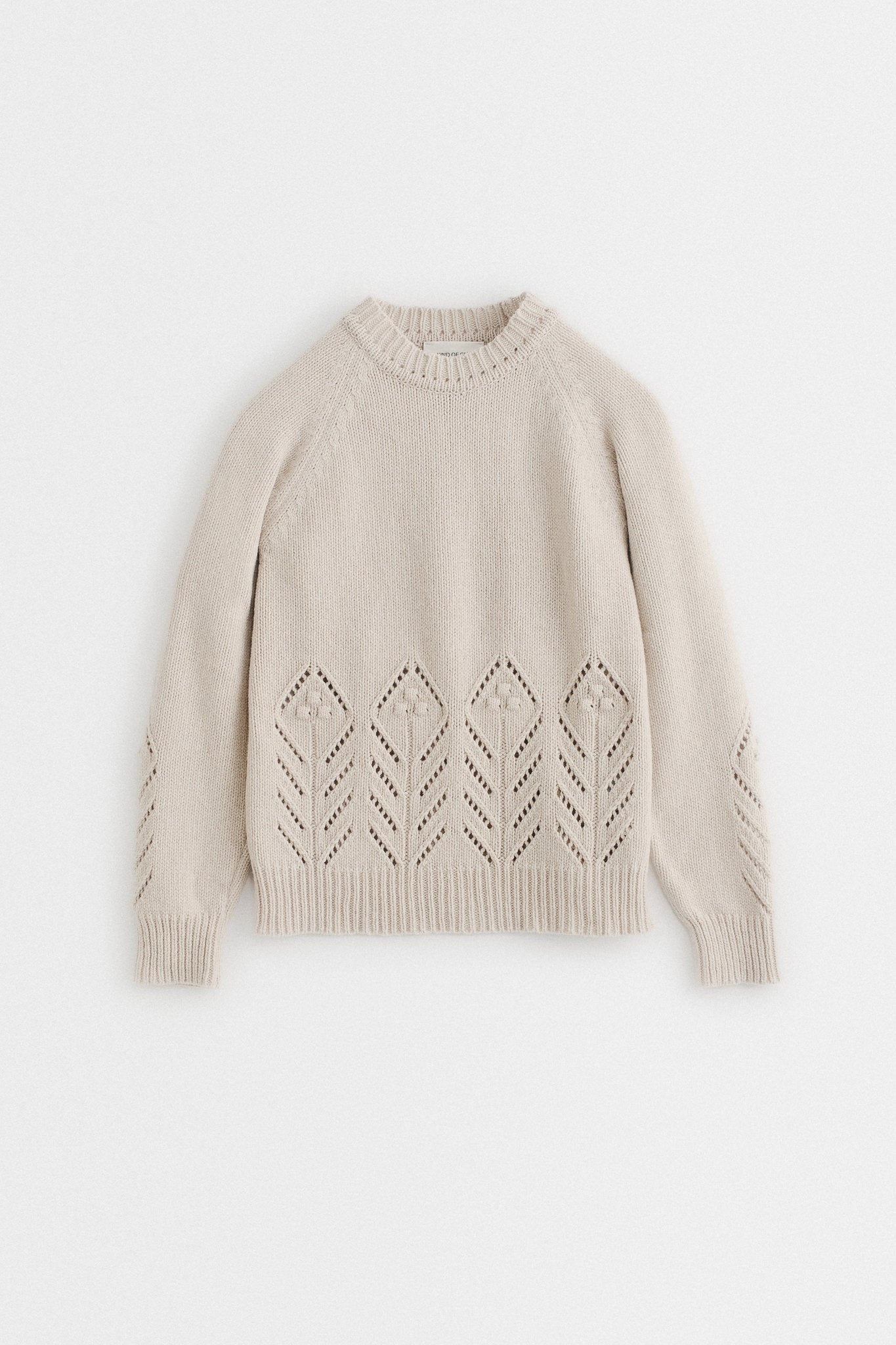 SEVERINO KNIT SWEATER - PANNA MELANGE