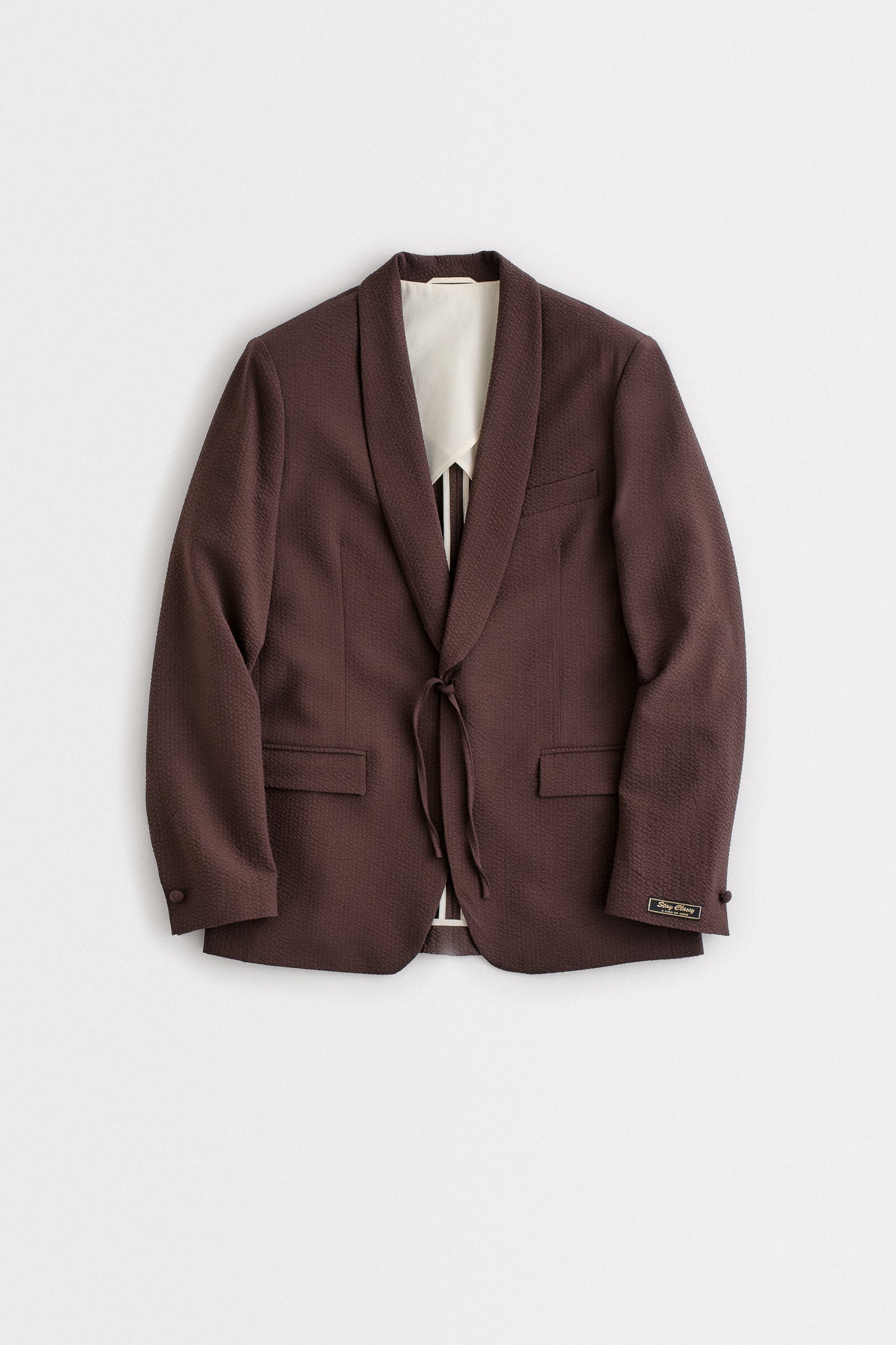 SHINJI BLAZER - CHOCOLATE SEERSUCKER