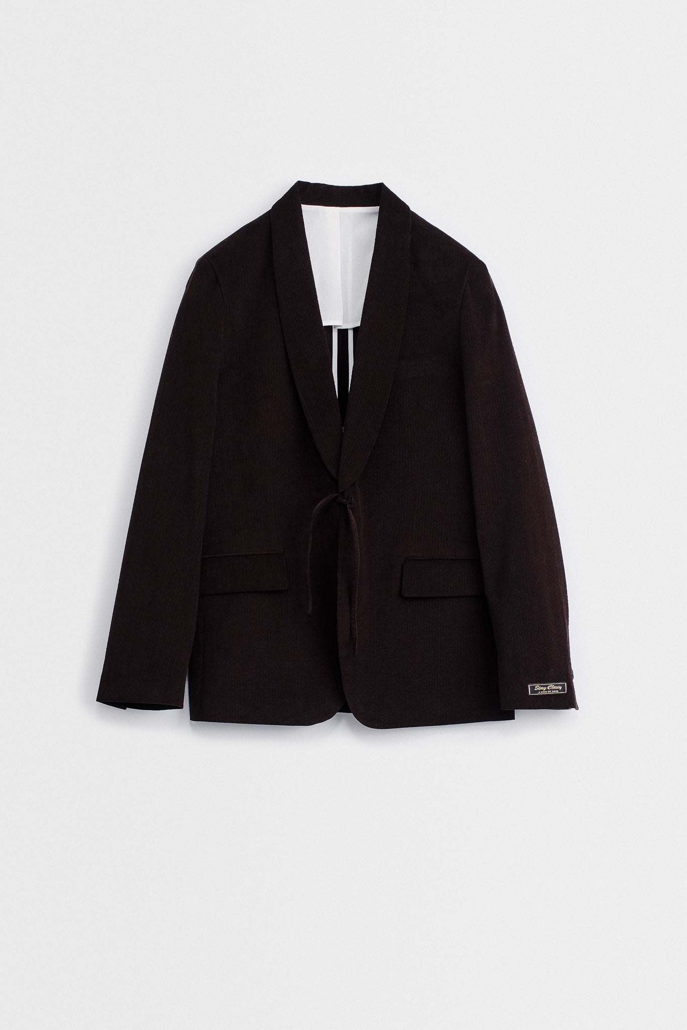 SHINJI BLAZER - MOKKA VELVET SEERSUCKER